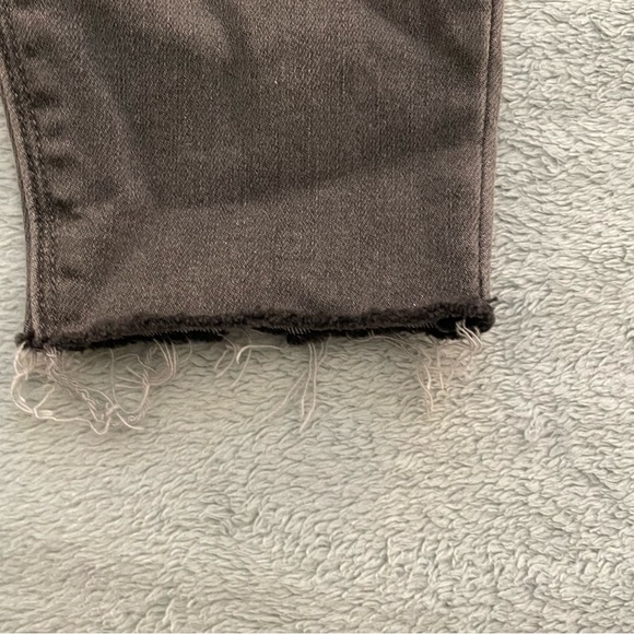 Spanx Jeans Vintage Grey Distressed Ankle Skinny Medium Pull On - Picture 8 of 12